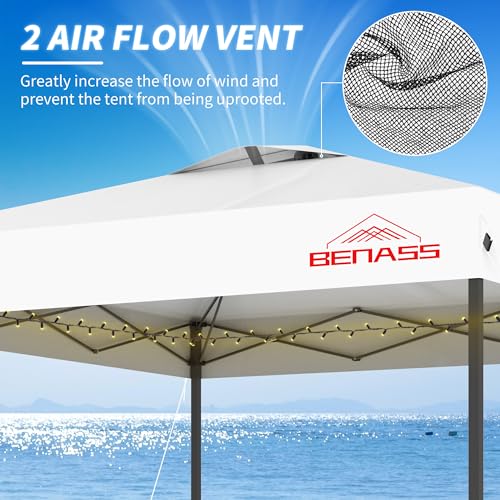10x10 Outdoor Canopy Ten, Heavy Duty Pop Up Canopy with Removable Sidewalls and Sandbags, White - color: White, size: 10x10
