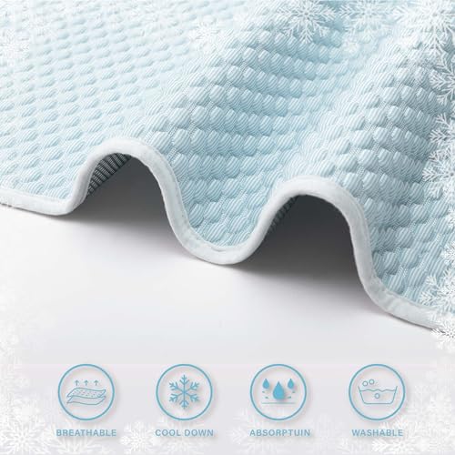 MICROCOSMOS Pet Cooling Mat & Sleeping Pad- Breathable Bubble Surface, EZ Clean. Keep Cooling for Pets, Kids and Adults in Summer.(BlueWhite, 36" x 24") - color: BlueWhite, size: 36" x 24"