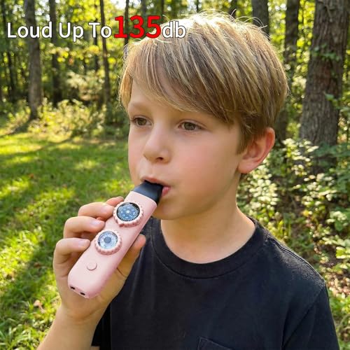 Multifunctional Survival Emergency Whistle for Kids with Compass Hiking Survival, Thermometer & Neck Lanyard | Emergency Safety Gear for Hiking, Camping, Kayaking, Boating, Climbing - color: pink