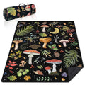 Supfitness Extra Large Picnic Blankets Waterproof Foldable (60 "x 80") Beach Blanket Waterproof Sandproof,3-Layer Thicking Mat Outdoor Packable Camping Blanket - color: Black-1, size: 5' x 6'8" (Rectangular)