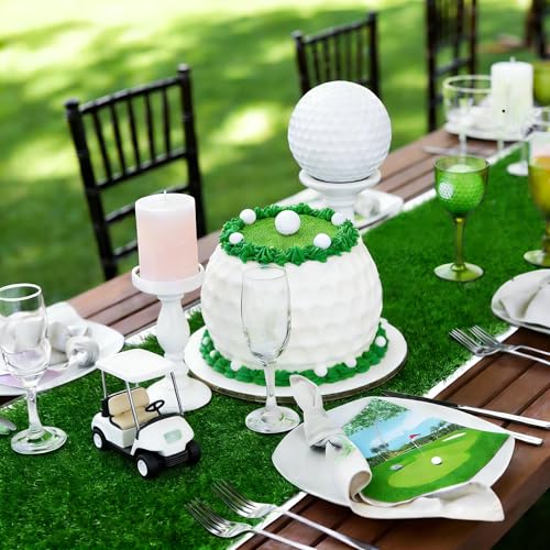 XLX TURF Artificial Grass Runner for Table 12 X 108 Inch for Masters Golf Party Decorations Table Centerpiece Fake Grass Mats for Sport Theme Birthday - size: 12 x 108 Inch