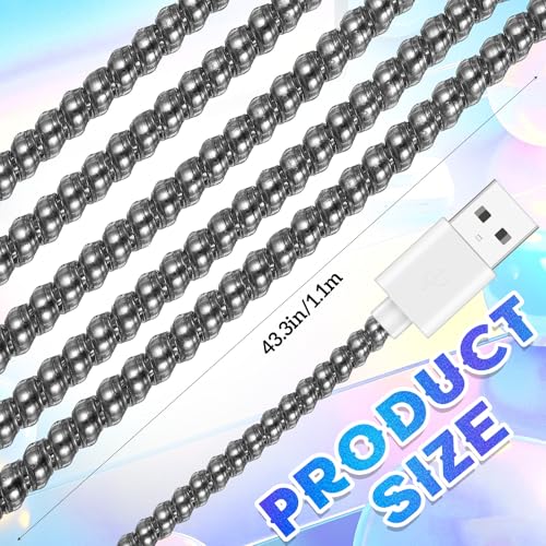Frienda 10 Pcs Spiral Cord Protector Chargers Protector Pets No Chew Data Cable Protective Sleeve Headphone Charger Saver USB Cable Cover Wire Repair for Phone USB (Flash Black) - color: Flash Black