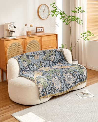 Erke Chair Recliner Cover Boho Throw Blanket Hippie Room Decor Wall Tapestry Outdoor Picnic Camping Rug Mattress Beach Towel Sofa Furniture Slipcover Bohemian 50”x70” The Bird and Strawberry - color: The Bird and Strawberry