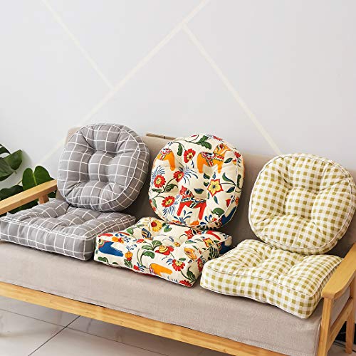 vctops 1PC Indoor Outdoor Bohemian Square Chair Cushion Seat Pad Floor Cushion Pillow (Grid Blue 1, 18"X18") - color: Grid Blue 1, style: 18Inchx18Inch/45x45cm