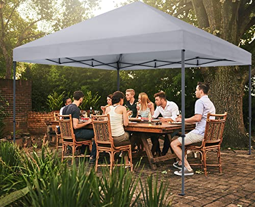 COOSHADE Durable Easy Pop Up Canopy Tent 12x12Ft(Gray) - color: Light Gray, size: 12x12Ft
