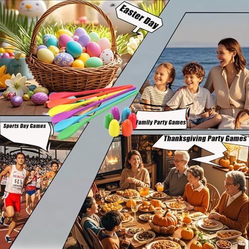 （24pcs） Outdoor Sports, Potato Bag Race Bag, Egg Spoon Relay Race, Three-Legged Race Belt, Birthday Parties, School Days, Family reunions, Outdoor fairs, lawns, Easter, Autumn Festival Game Supplies.