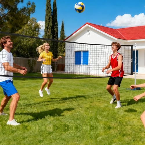 Luwint Replacement Volleyball Practice Net 15ft, Black Pool Volleyball Net for Spiking & Blocking Drills, 2v2 4v4 Family Backyard Indoor Outdoor Net - color: 2 Pcs Black
