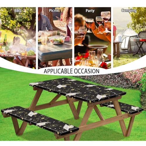 Grad Table Cloth for Birthday, Graduation, Restaurant, Wedding Decoration, Elastic Table Cloth for Graduation Party 3 PCS Set - color: Graduation Print, size: Small