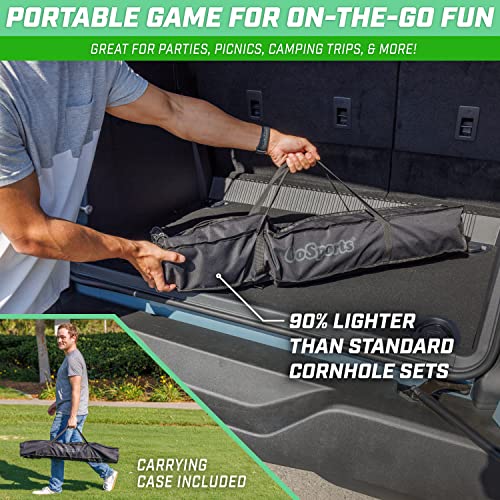 GoSports Portable Cornhole Game Sets – Premium Outdoor Lawn or Beach Toss Game - style: Rustic