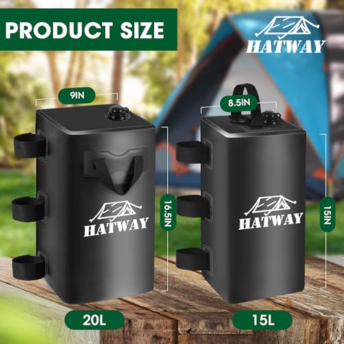 Hatway Canopy Weights,176 LBS Water Bag Set of 4 Leg Weights for Pop Up Canopy,Gazebo,Canopies,Tent-4 * 20L-Black - size: 176lbs-4pcs-black