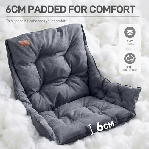 EVER ADVANCED 2 Set Camping Chair with Detachable Cushion, Mesh Chair for Adults Foldable, Oversized Heavy Duty Folding Chair with Cooler Mesh Pocket Cupholder Outdoor Fishing, Supports 400LBS Grey - color: Grey, size: 2 P