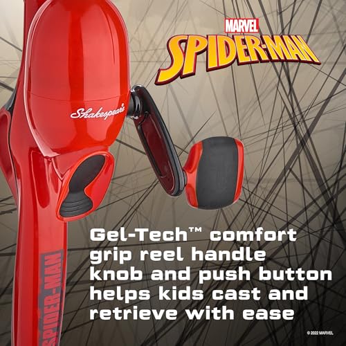 Shakespeare Youth Fishing Reel and Rod Combo - color: Marvel Spider-Man Advanced