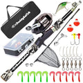DaddyGoFish Kids Fishing Pole - Rod Reel Combo Tackle Box Starter Set - First Year Small Gear Kit for Boys Girls Toddler Youth Age Beginner Little Children - color: Black (Essential Set), size: 4ft