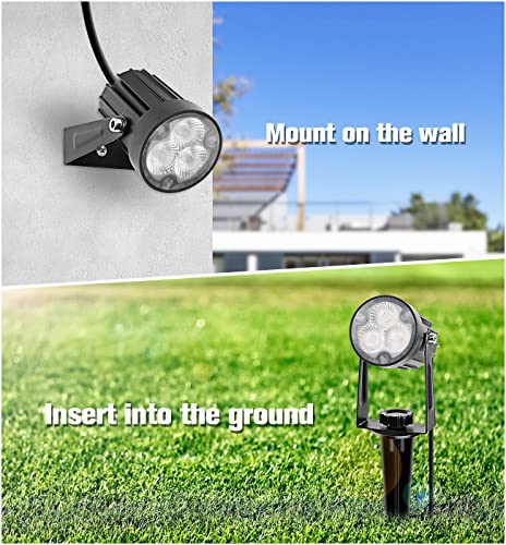 APONUO Metal Outdoor Solar Landscape Lights, Waterproof Spotlight 6-in-1 for Yard Landscape Lighting, Auto On/Off for Pathway, Driveway, Patio, Warm White - color: Warm White, size: 6-IN-1