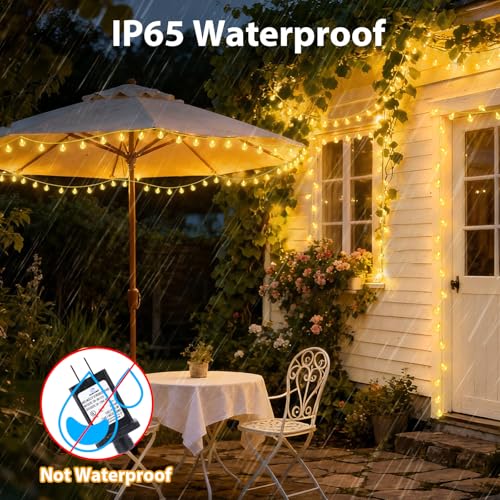 Color Changing String Lights Plug in, 33ft 60LED Connectable Crystal Globe String Light Remote, Decorative Outdoor Twinkle Lights for Girl Gift Bedroom Patio Garden Tent Camp Party Christmas Décor - color: Color Changing, size: 33ft 60LED
