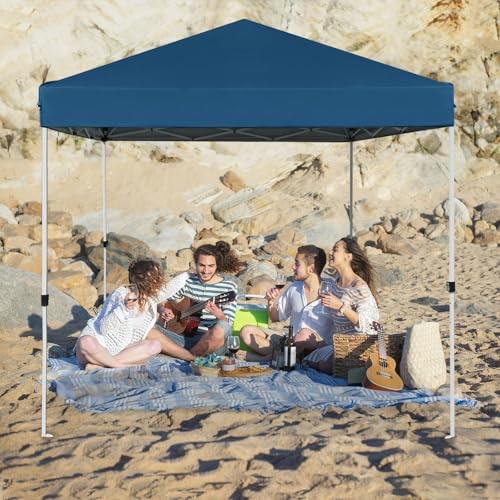 Northroad 8X8 FT Pop Up Canopy, Outdoor Instant Canopy Tent w/Carrying Bag, Portable Gazebo Shelter for Wedding Party,Commercial Event,Patio,Garden,Beach（Lake Blue） - color: Lake Blue, size: 8x8