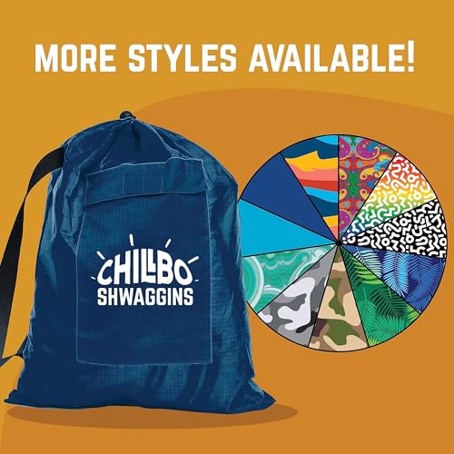 Chillbo Inflatable Couch – Unique Designs - No-Pump Setup, Ripstop Polyester, Stability Pegs, Fun Prints - Portable Air Inflatable Lounger for Beach, Camping, Festivals, and Tailgating - color: Royal Blue, size: Large