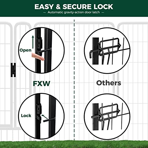 FXW Rollick Unleashed Dog Playpen for Indoor, Yard, RV Camping, 45 inch 16 Panels for Large Dogs│Patented - color: Black, size: 45"H
