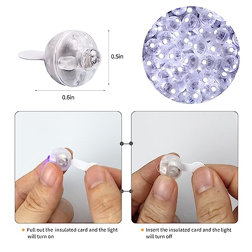 Aogist 50pcs White Balloon Lights,Long Standby Time Waterproof Mini Light,Battery Powered,Round LED Ball Lamp for Latex Balloon Paper Lantern Party Wedding Festival Christmas Halloween Decorative - color: White, size: 50 PCS-STANDARD