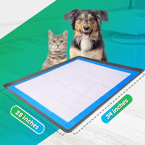 TidyFriend Dog Pee Pad Holder Tray Fits for 28” x 34” Wee Wee Pee Pads - Stable Grip, Raised Edges, Quick-Wipe Silicone Surface Dog Potty Tray Holder for Indoor Flooring Protection (Grey) - color: Gray