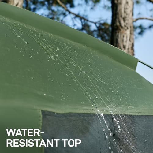 EVER ADVANCED Magnetic Screen House Room 11x9ft, Hands-Free Entry,Screenhouse with Sun Protection for Camping&Picnic, 11x9ftCamping Tent Canopy Shelter with Mesh, Green - color: Green