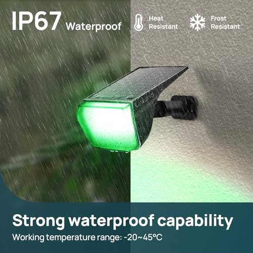 Linkind RGB Solar Spot Lights Outdoor Waterproof IP67, 60 LED 10 Lighting Modes Color Changing Landscape Lighting for Garden Yard Pathway Decorations (4 Pack, Multicolor) - color: Multicolor, size: 4 Pack