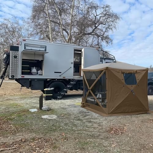 Clam Quick-Set Wind & Sun Panels 3-Pack – Brown Screen Tent Sidewalls – Fits Traveler, Venture & Escape – Full Coverage Shade & Privacy – Carry Bag – Tent Not Included - color: Brown, size: 3 Panel