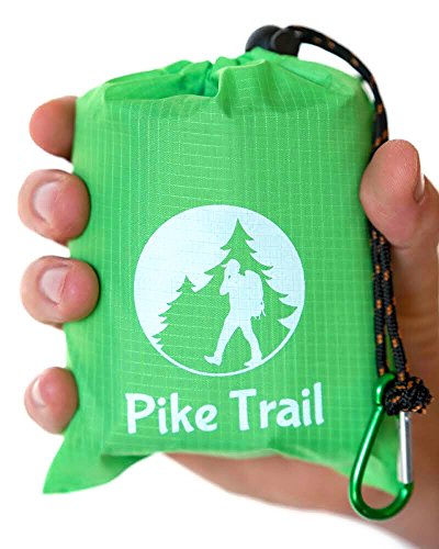 Pike Trail Pocket Beach Blanket (60 in X 56 in) – Lightweight Sand Proof Picnic Blankets, Compact Outdoor Blankets, Waterproof Pocket Blanket for Hiking, Camping, Picnics, Travel and Beach Trips - color: Apple Green