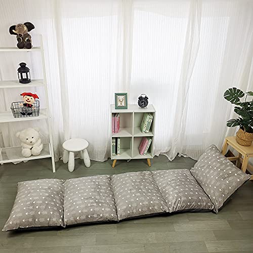 ICOPUCA Floor Lounger Pillow casing for boy Girl, Soft Minky Plush, Cover/Sleeve Only! Perfect Reading and Watching TV Cushion - Excellent for Sleepovers, Queen Size; - color: Grey Arrow 3, size: Queen (Pack of 1)