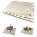 Fire Pit Mat 20" Fireproof Wood Stove Under Grill Mat with Solo Stove for Outdoor Wooden Deck BBQ Lawn