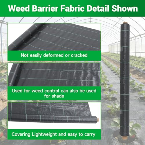 Weed Barrier Fabric Planting Cover - 6 x 200 FT Heavy Duty Landscape Fabric Ground Cover Block for Outdoor Planting - size: 6 x 200 FT