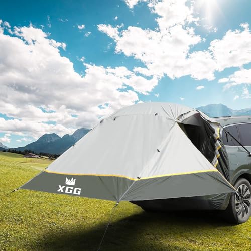 SUV Tent Car Awning, UPF 50++ with Portable Waterproof Storage Bag, Tear-Resistant, Large Space, Good Vision, Smooth Ventilation, Suitable for Outdoor Beach Camping Auto Canopy Shade… - color: Dark Green