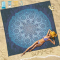 Famstar Beach Blanket Sandproof Waterproof 78''81'' 1-5 Adults Oversized, Compact Lightweight Durable 210T Polyester Beach Mat for Travel Camping Hiking Picnic - color: Round Pattern, size: 78''×81''