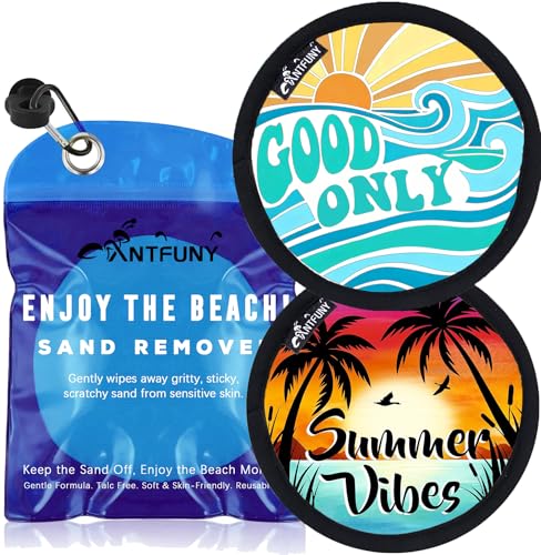 Antfuny 2 Pack Sand Rremover for Beach Eraser Women Dog Vacation Essential Travel Must Have Ship 2025 Cruise Accessories Camping Gear Lake Stuff Surf Supplies Item Gadget Thing Towel Key West - color: 2 Pack Summer Good