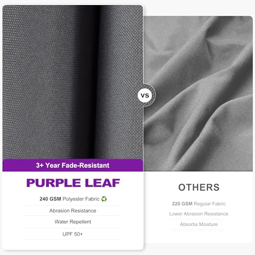 PURPLE LEAF 11' X 8' Left-right Tilting Patio Umbrella Outdoor Cantilever Swivel Rectangle Umbrella with Tilt Aluminum Offset Umbrella with 360-degree Rotation for Garden Deck Pool Patio Light Grey - color: Light Grey, size: 11.5' X 8.2', style: Left-righ