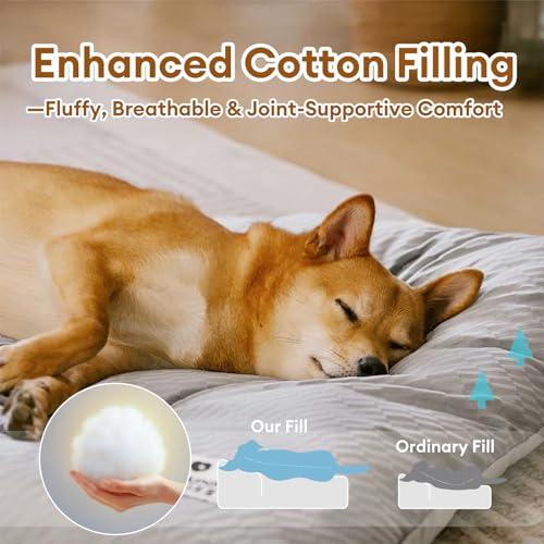FUNNY FUZZY 2 in 1 Dog Bed Crate Pad Mat, Washable Reversible Floor Pet Mats,Fluffy Kennel Pad for Small Large Sized Dog,Indoor Cats,Sleeping Mattress, 23.6" × 17.9", Light Grey - color: Light Grey, size: 24"×18" Small