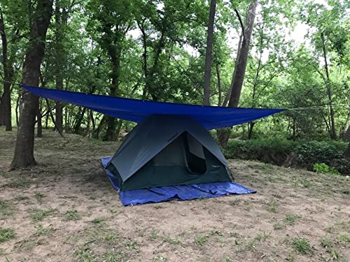Outdoor Tarp 12 x 16 Feet 5 Mil Thick Multi-Purpose Waterproof Tarp for Camping Blue… - color: 5 Mil Blue, size: 12x16 FT