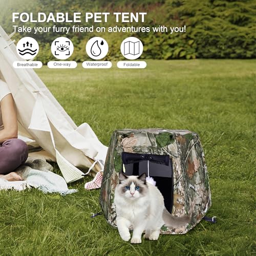 Cat Tent for Small Medium Large Cats, Pop Up Dog Enclosure for Small Dogs, Portable Pet Tent with Cat Ball, Indoor Puppy Tent and Kitten Tent for Camping Beach Outdoor 23.6x23.6x16.5 inch (Size S) - size: S 23.6x23.6x16.5 inch
