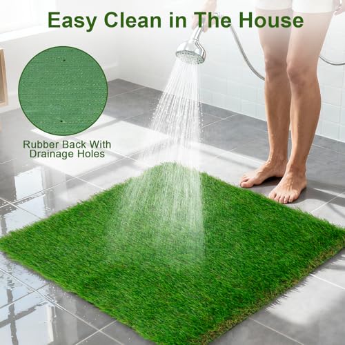 Washable Artificial Grass Pads for Dogs, 2-Pack 14x18 in Reusable Turf Mats, Realistic Grass for Indoor Puppy Potty Training. - size: 2pcs | 14x18