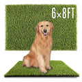 SUNTURF Dog Grass Pads 6 x 8 FT, 0.8 Inch High Pile Artificial Grass Pads for Dogs Potty, Fake Grass Rug Indoor Outdoor Lawn Landscape for Garden Turf Mat for Dogs Training - size: 6x8 FT