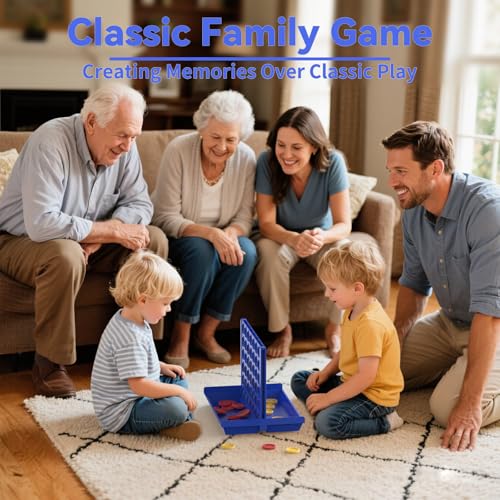 Pup Go Big Size 4 in a Row Game for Kids Ages 3 for Boys Girls Teens, Family Tabletop Games Indoor & Outdoor for Yard, Lawn, Camping, Party, Foldable Design with 6 Spare Discs - color: Big Size