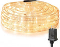 LE 33ft 240 LED Rope Lights Outdoor 24 Volts, 3/8 inch Clear Tube, Upgraded 2700K Warm White, Connectable (Up to 3 Sets), Not Dimmable, Waterproof String Lights for Patio Deck Railing Stair Landscape - color: Warm White