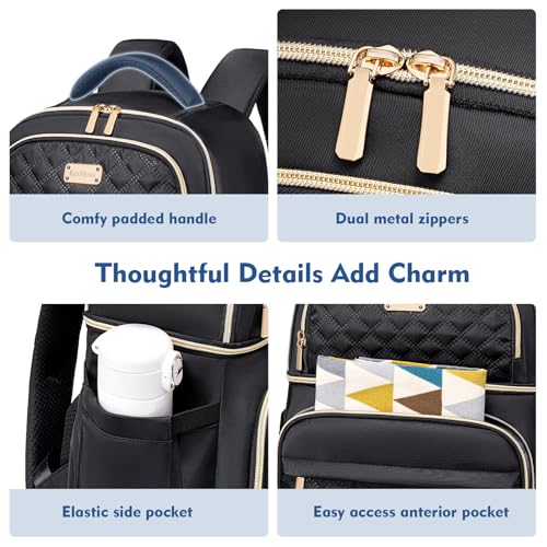 Backpack Cooler Lunch Backpacks Double Decker Lunch Box,Insulated Backpacks Lunch Cooler Bags, Lightweight Leakproof Lunchbox Back Pack for Women Men to Travel,Picnic,Hiking,Beach,Camping - color: Black
