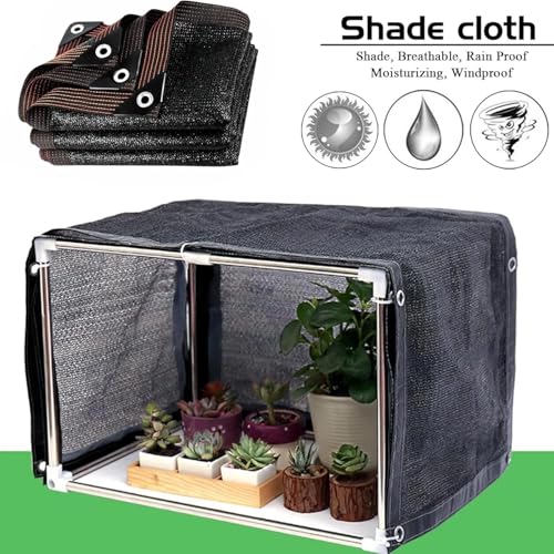 Shade Cloth - Garden Shade Mesh Netting with Grommets Outdoor Sun Shade Cover for Pergola Patio Plants Greenhouse Chicken Coop Black Shading Rate 70% -90% (6X3FT) - size: 6.5ftX3ft