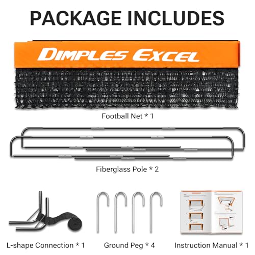 Dimples Excel Soccer Goals Kids Net for Backyard 7x5, 5x3.6, 4x3, 3x2.2 FT - style: 4x3 FT, 1 Pack