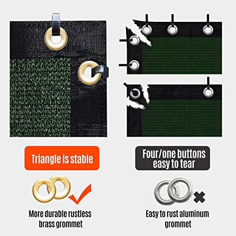 180GSM 6ft x 50ft Fence Privacy Screen Heavy Duty Fence Cover Garden Wall Backyard Dark Green - color: Dark Green, size: 6'x50' Pro