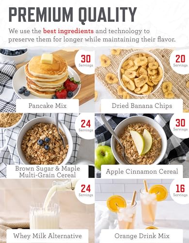 ReadyWise 30 Day Emergency Food Supply - 296 Servings, 2 Buckets, Freeze Dried Protein Meals, Survival Food Storage, Ready to Eat, up to 25 Year Shelf Life - size: 1 Month