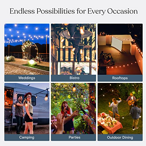 Brightech Ambience Pro USB Powered String Lights - 24 Ft Commercial Grade Waterproof String Lights, Outdoor Shatterproof Patio Lights for Camping, Christmas, Backyard, Porch - 1W LED Soft White Light - color: (3000K) Soft White