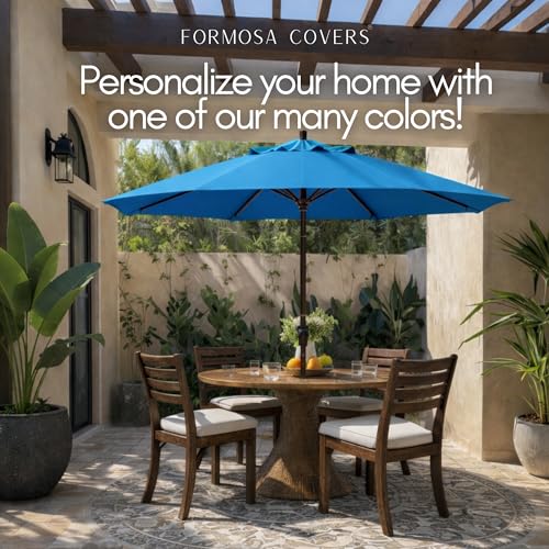 Formosa Covers - 9ft Market Patio Umbrella Replacement Canopy - 8 Ribs Top Canvas - 600D UV Protective and Water Resistant Umbrella Fabric - Premium Quality Replacement Canopy Cover ONLY (Royal Blue) - color: Royal Blue