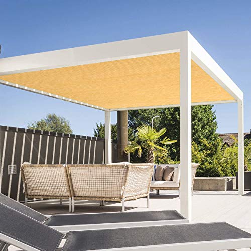 Eden's Decor 4' x 5' Wheat Sun Shade Sail Outdoor Canopy Rectangular Awning Fabric Cloth Screen for Patio Garden Backyard Pergola Custom Size - color: Wheat, size: 4' x 5'